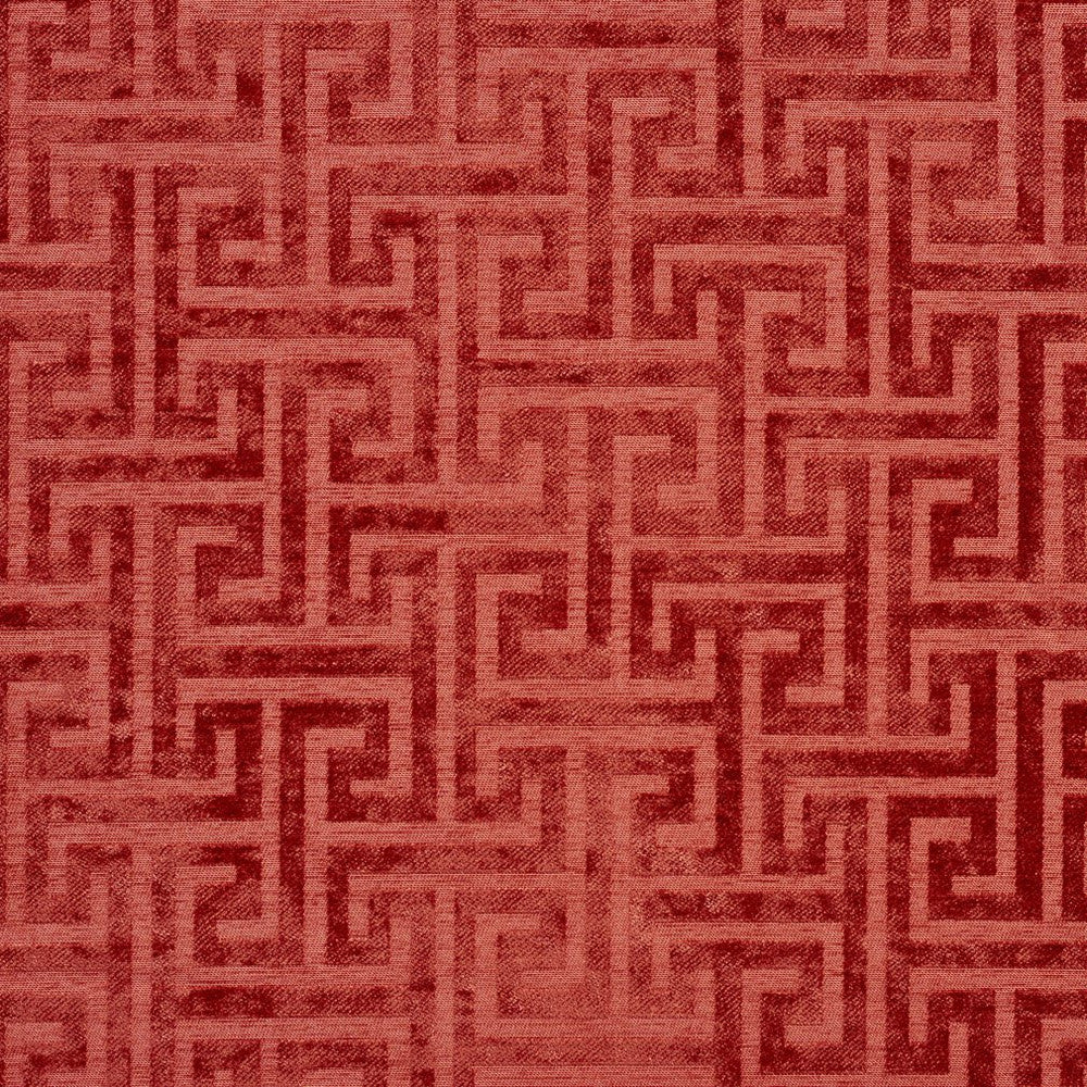 CB700-220 by Charlotte Designer Fabric Shades of Coral 100% Woven Polyester Asia Exceeds 160,000 Wyzenbeek Rubs (Heavy Duty) Horizontal: 14.5" x Vertical: 10" 54 Inches - Swanky Fabrics -