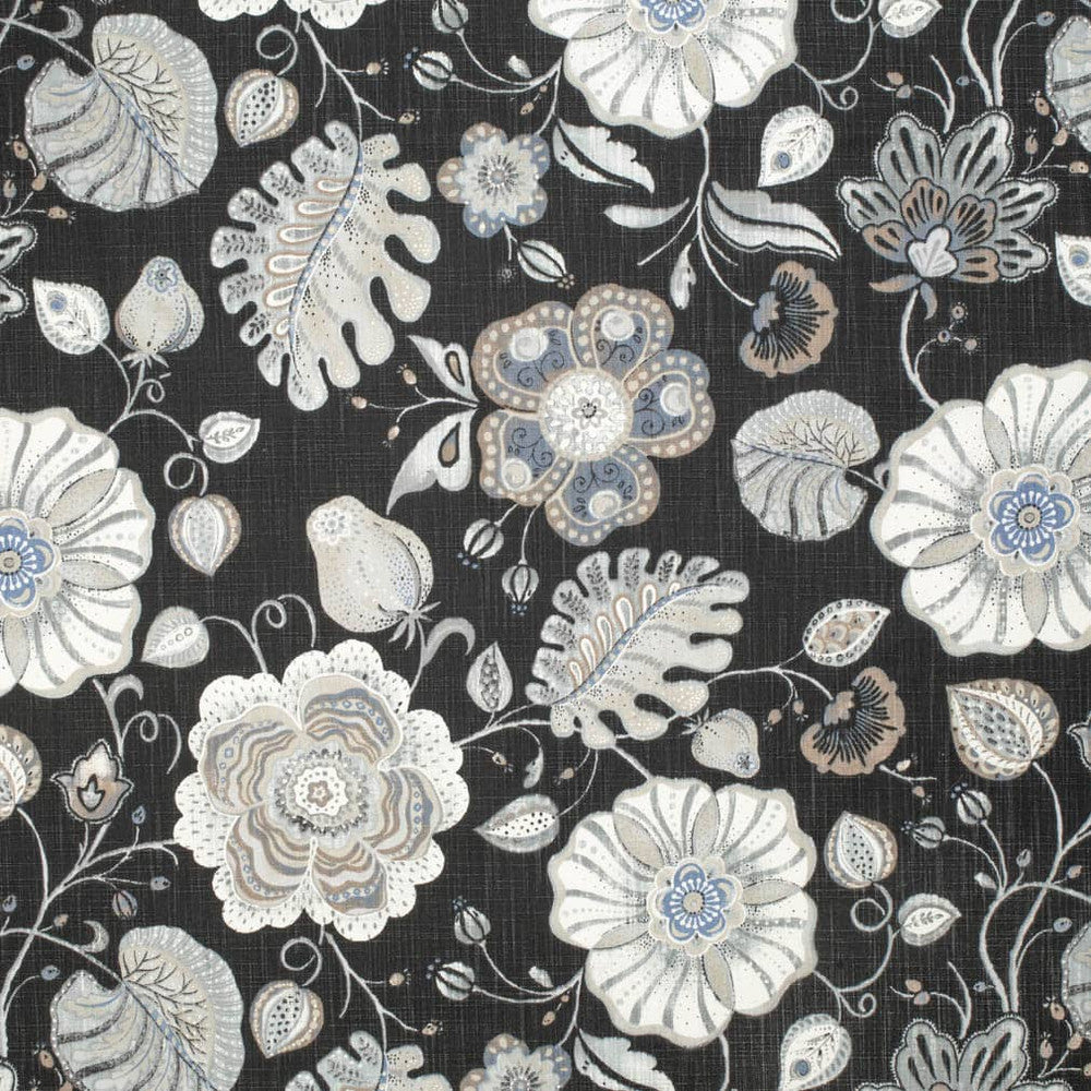 CB700-533 by Charlotte Designer Fabric Shades of Onyx 59 % Cotton, 41% Recycled Polyester Asia Exceeds 30,000 Wyzenbeek Rubs (Heavy Duty) Horizontal 27.5" x Vertical 24.5" 54 Inches - Swanky Fabrics -