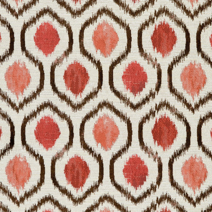 CB800-110 by Charlotte Designer Fabric Shades of Coral 100% Woven Polyester Asia Exceeds 80,000 Wyzenbeek Rubs (Heavy Duty) Horizontal: 9.5" x Vertical: 5.25" 54 Inches - Swanky Fabrics -