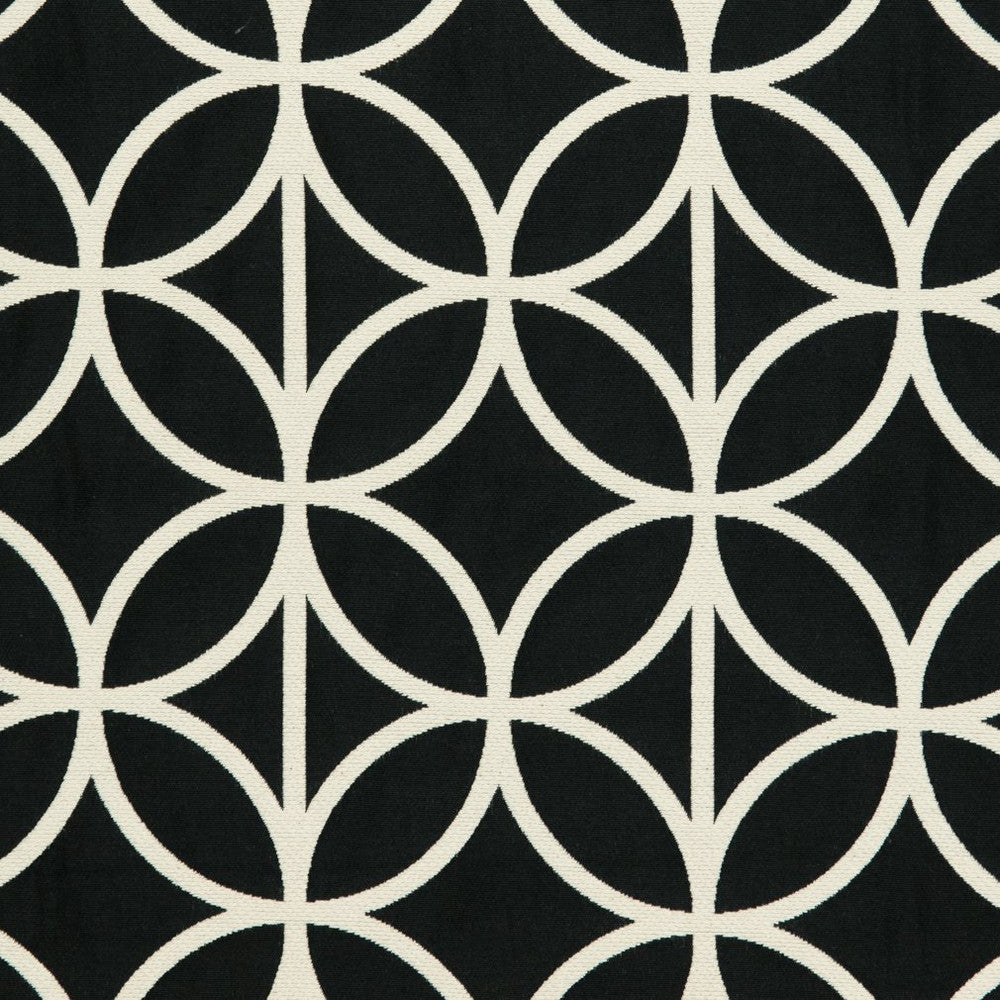 CB800-115 by Charlotte Designer Fabric Black & White 54% Cotton, 46% Polyester Asia Exceeds 80,000 Wyzenbeek Rubs (Heavy Duty) </p><p>Repeat: Horizontal: 5" x Vertical: 5" 54 Inches - Swanky Fabrics -