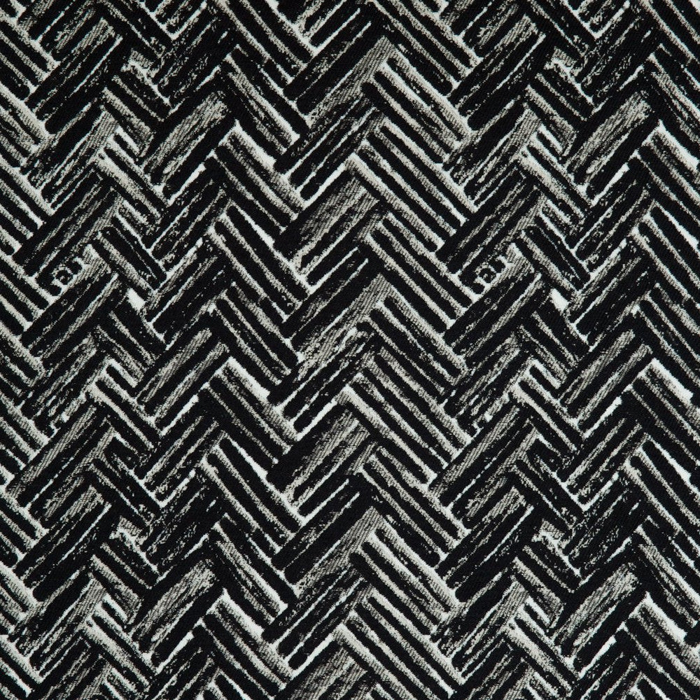 CB800-129 by Charlotte Designer Fabric Black & White 60% Polyester, 40% Rayon Asia Exceeds 50,000 Wyzenbeek Rubs (Heavy Duty) Horizontal: 7" x Vertical: 7.5" 54 Inches - Swanky Fabrics -