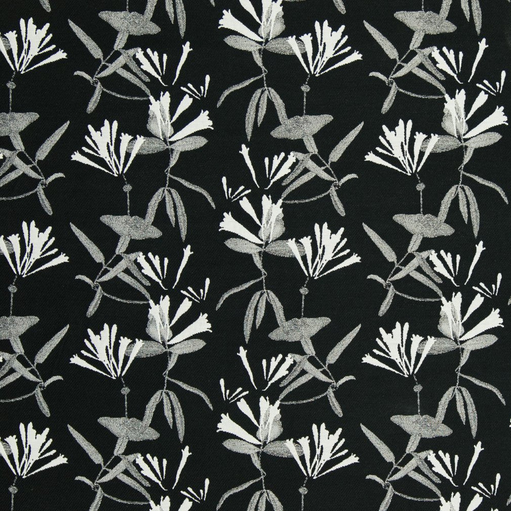 CB800-130 by Charlotte Designer Fabric Black & White 58% Polyester, 42% Cotton Asia Exceeds 110,000 Wyzenbeek Rubs (Heavy Duty) </p><p>Repeat: Horizontal: 14.5" x Vertical: 10.5" 54 Inches - Swanky Fabrics -