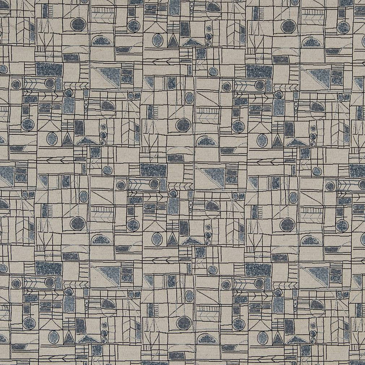 CB800-249 by Charlotte Designer Fabric Blue, Green and Teal 85% Polyester, 10% Viscose, 5% Linen China Exceeds 100,000 Wyzenbeek Rubs (Heavy Duty) Horizontal 14" x Vertical 13.5" 54 Inches - Swanky Fabrics -