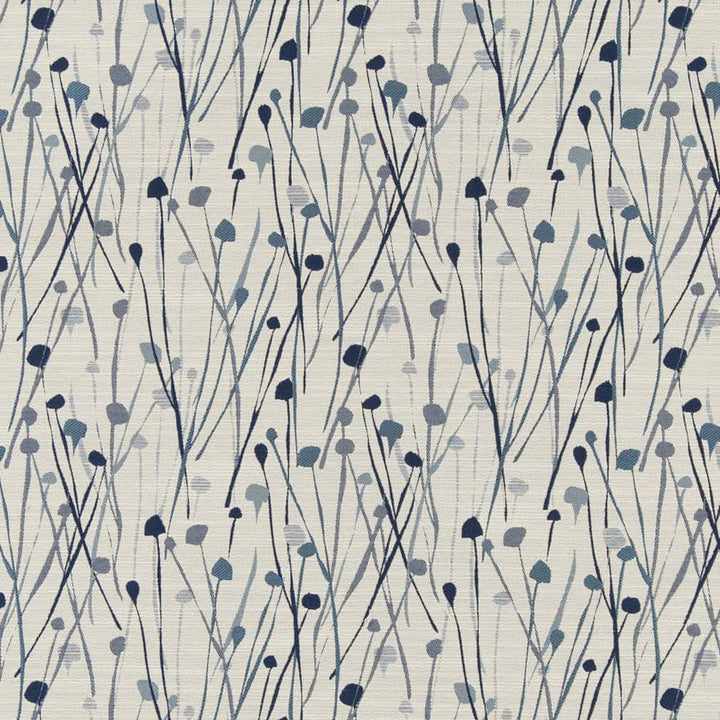 CB800-346 by Charlotte Designer Fabric Shades of Navy 100% Polyester Asia Exceeds 114,000 Wyzenbeek Rubs </p><p>Repeat: Horizontal 9.5" x Vertical 10" 54 Inches - Swanky Fabrics -