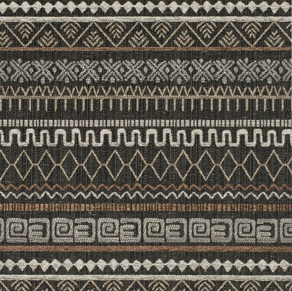 CB800-419 by Charlotte Designer Fabric Shades of Onyx 99% Polyester, 1% Linen Asia Exceeds 106,000 Wyzenbeek Rubs (Heavy Duty) Horizontal 2.25" x Vertical 14" 54 Inches - Swanky Fabrics -