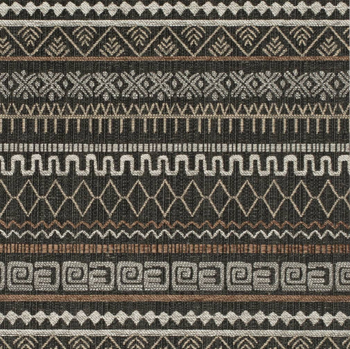 CB800-419 by Charlotte Designer Fabric Shades of Onyx 99% Polyester, 1% Linen Asia Exceeds 106,000 Wyzenbeek Rubs (Heavy Duty) Horizontal 2.25" x Vertical 14" 54 Inches - Swanky Fabrics -