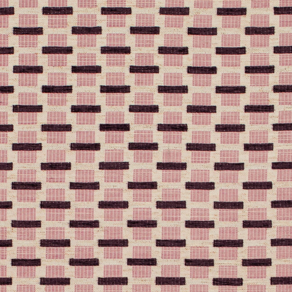 CB800-508 by Charlotte Designer Fabric Shades of Wild Rose 95% Polyester, 5% Linen Asia Exceeds 72,000 Wyzenbeek Rubs (Heavy Duty) Horizontal 2" x Vertical 1.25" 54 Inches - Swanky Fabrics -