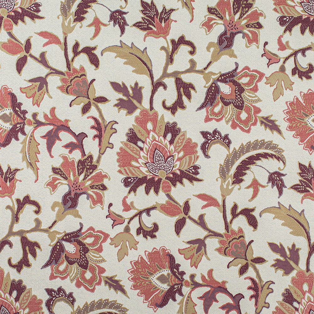 CB900-185 by Charlotte Designer Fabric Shades of Wild Rose 100% Polyester Asia Exceeds 160,000 Wyzenbeek Rubs (Heavy Duty) Horizontal 29.5" x Vertical 30" 54 Inches - Swanky Fabrics -