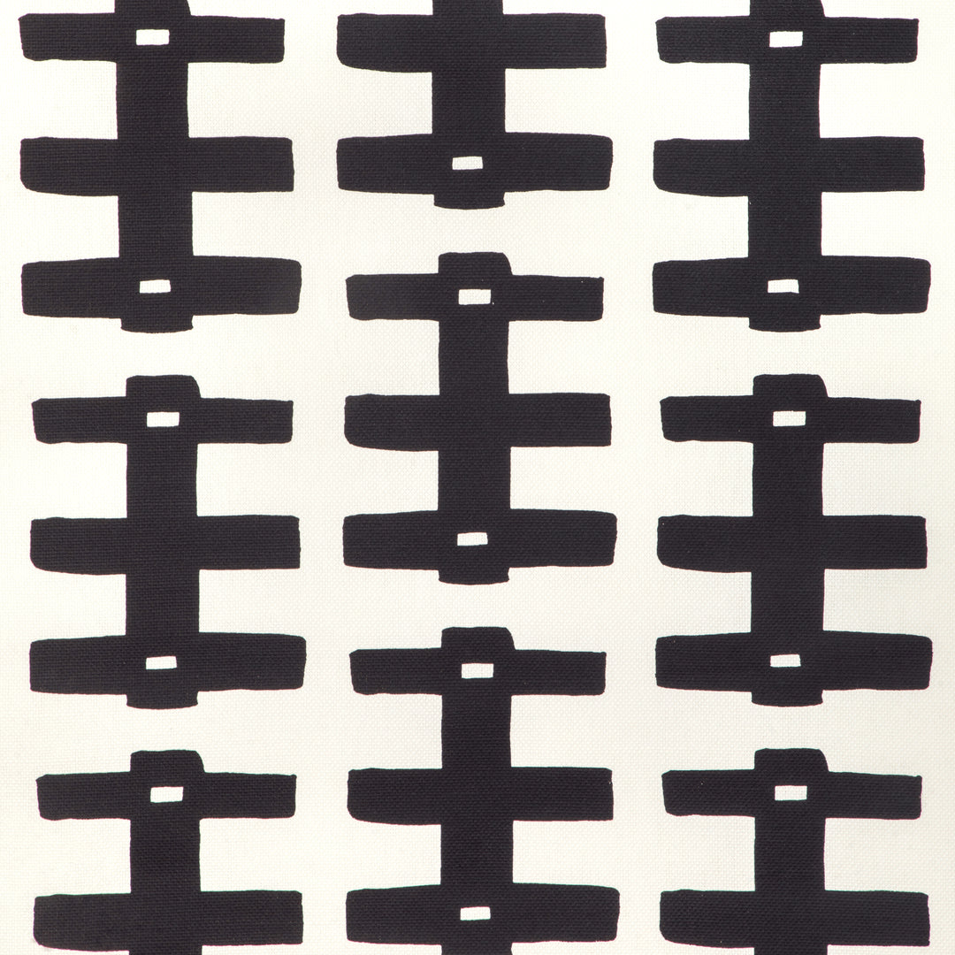 Bridge - Black/Oyster CCF-2306.816.0 by Caroline Cecil Textiles Designer Fabric