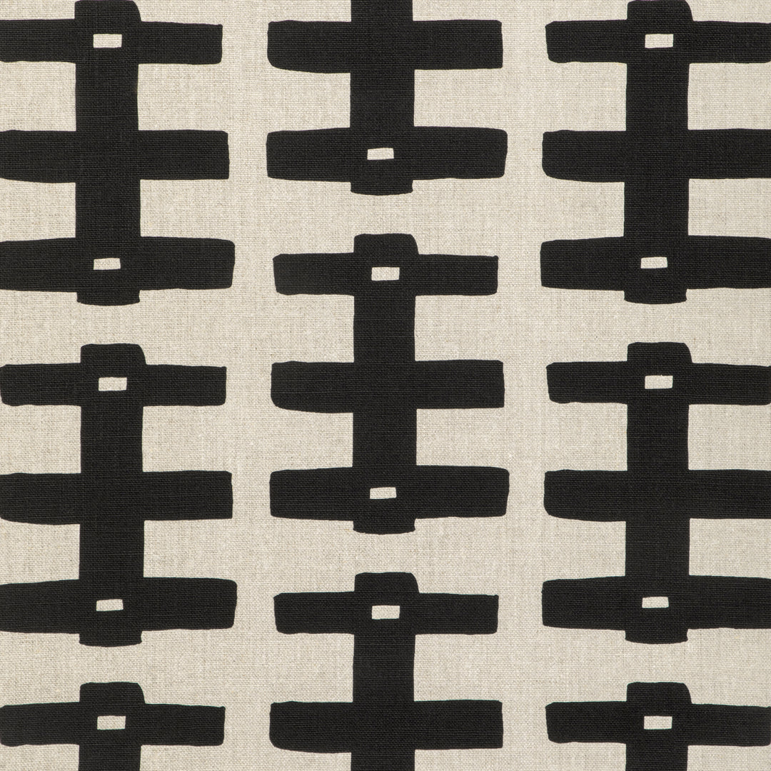 Bridge - Black/Natural CCF-2309.8116.0 by Caroline Cecil Textiles Designer Fabric