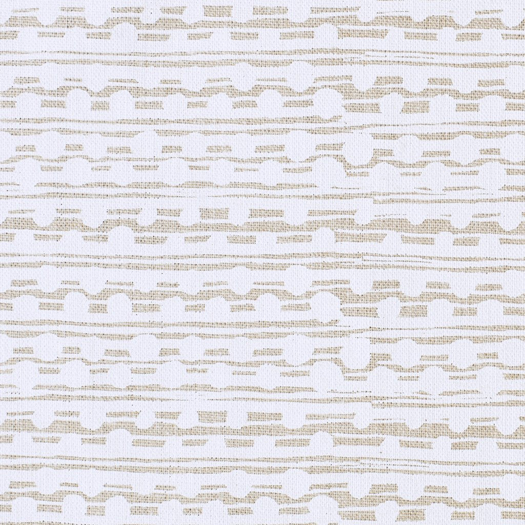 Gamal - White/Natural CCF-2314.161.0 by Caroline Cecil Textiles Designer Fabric