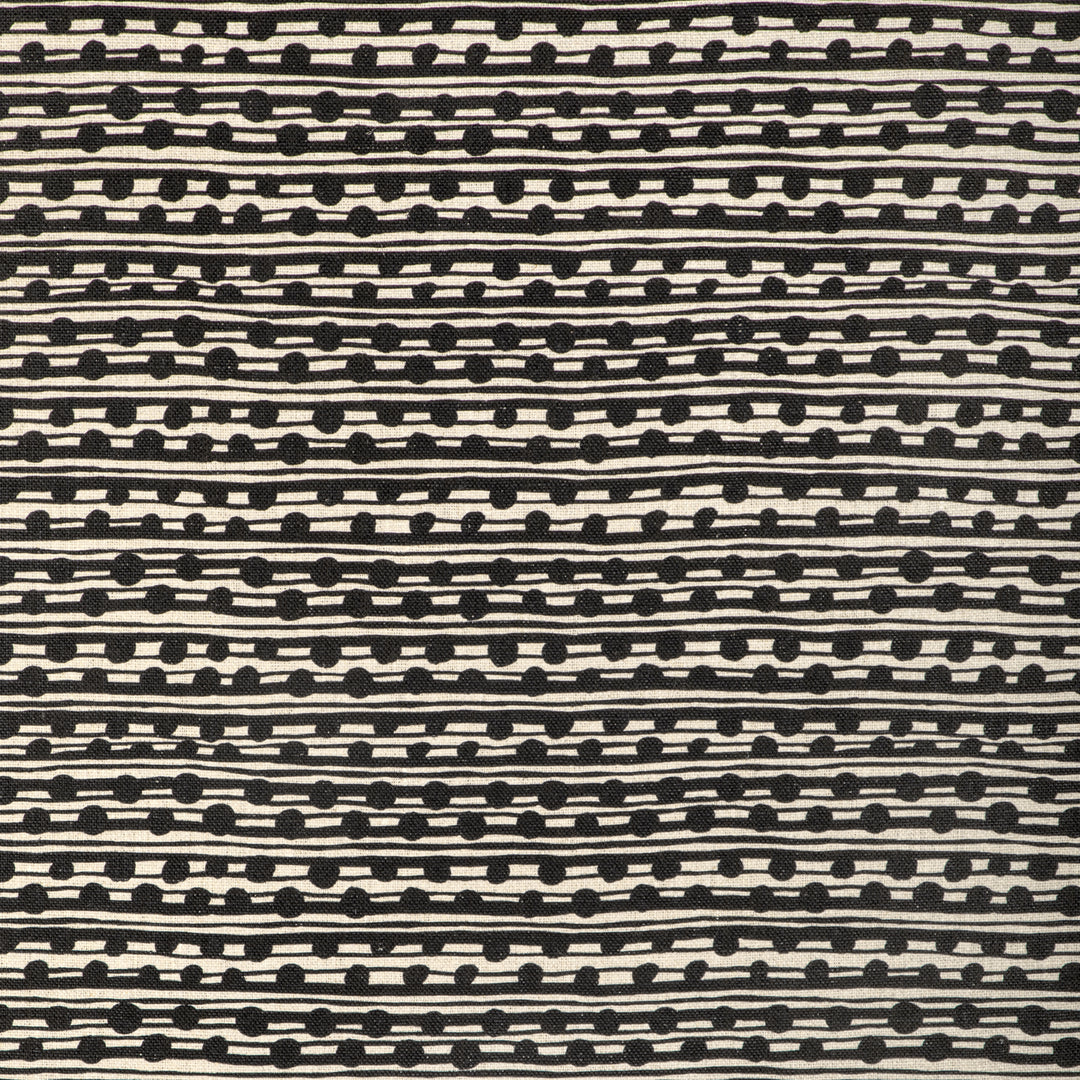 Gamal - Black/Natural CCF-2314.8116.0 by Caroline Cecil Textiles Designer Fabric