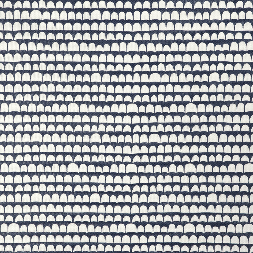 Hannu - Dark Navy/Oyster CCF-2315.1650.0 by Caroline Cecil Textiles Designer Fabric
