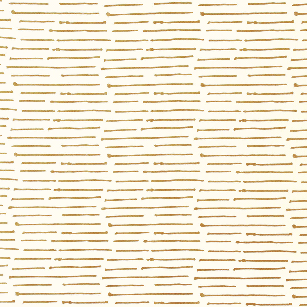Ink Stripe - Cognac/Oyster CCF-2322.6.0 by Caroline Cecil Textiles Designer Fabric