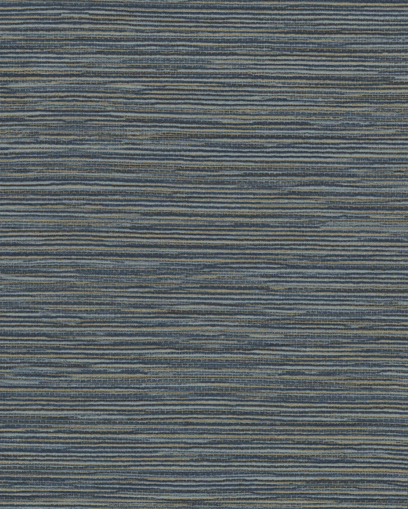 Ramie Weave Grasscloth Dark Blue Metallic Wallpaper by York Wallcoverings Designer Grasscloth Resource Library Covers about 60.8 square feet 27-in by 27-ft long roll Unpasted 0 - Swanky Fabrics -