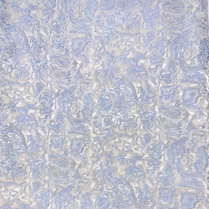 Le Krisel Cerulean by Europatex Designer Fabric Le Krisel 100% Polyester 15.00" H, 7.00" V 118.00 inches - Swanky Fabrics -