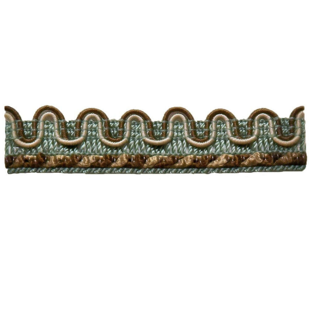 Cervantes 5 Seaglass by Stout Designer Trim AMBIANCE TRIM 67%SVI 18%POL 15%COT CHINA </p><p>Repeat: 0 0.5 in - Swanky Fabrics -