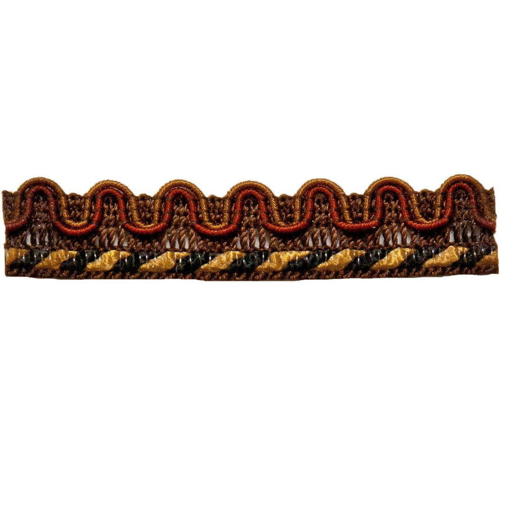 Cervantes 8 Clove by Stout Designer Trim AMBIANCE TRIM 67%SVI 18%POL 15%COT CHINA </p><p>Repeat: 0 0.5 in - Swanky Fabrics -