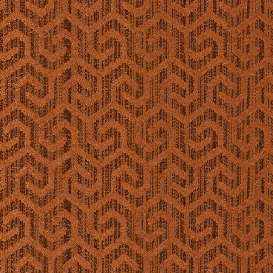 Camino # 240 Rust by Maxwell Designer Fabric Colorguard-Mosaic 100% POLYESTER INDIA V-2.5" H-1.3" 54.7" - Swanky Fabrics -