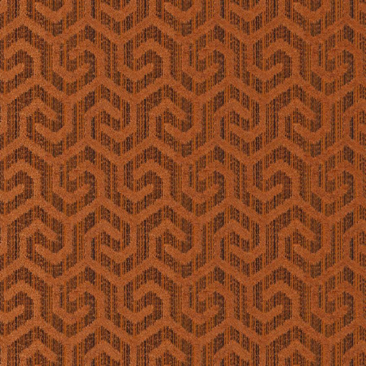 Camino # 240 Rust by Maxwell Designer Fabric Colorguard-Mosaic 100% POLYESTER INDIA V-2.5" H-1.3" 54.7" - Swanky Fabrics -