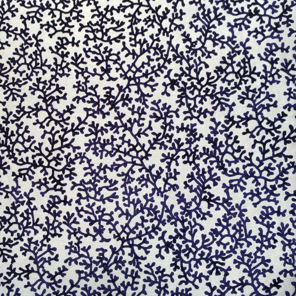 Charleston Navy by Europatex Designer Fabric Charleston 72% Polyester, 28% Viscose H: 19.3", V: 15" 56.00 inches - Swanky Fabrics -