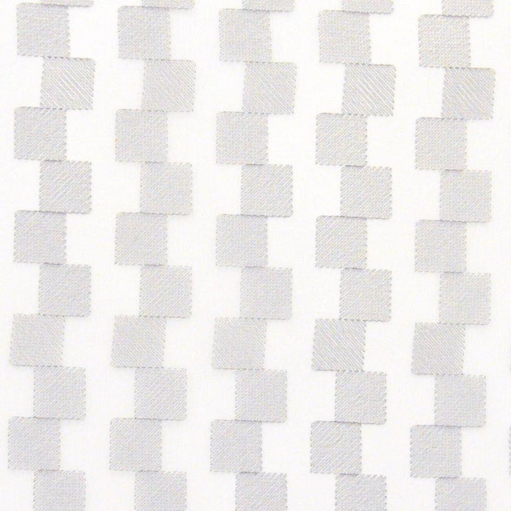 Crete # 513 Silver by Maxwell Designer Fabric Sheer Paths 100% POLYESTER TURKEY V-2" H-2" 118" EMB. WIDTH 110" - Swanky Fabrics -