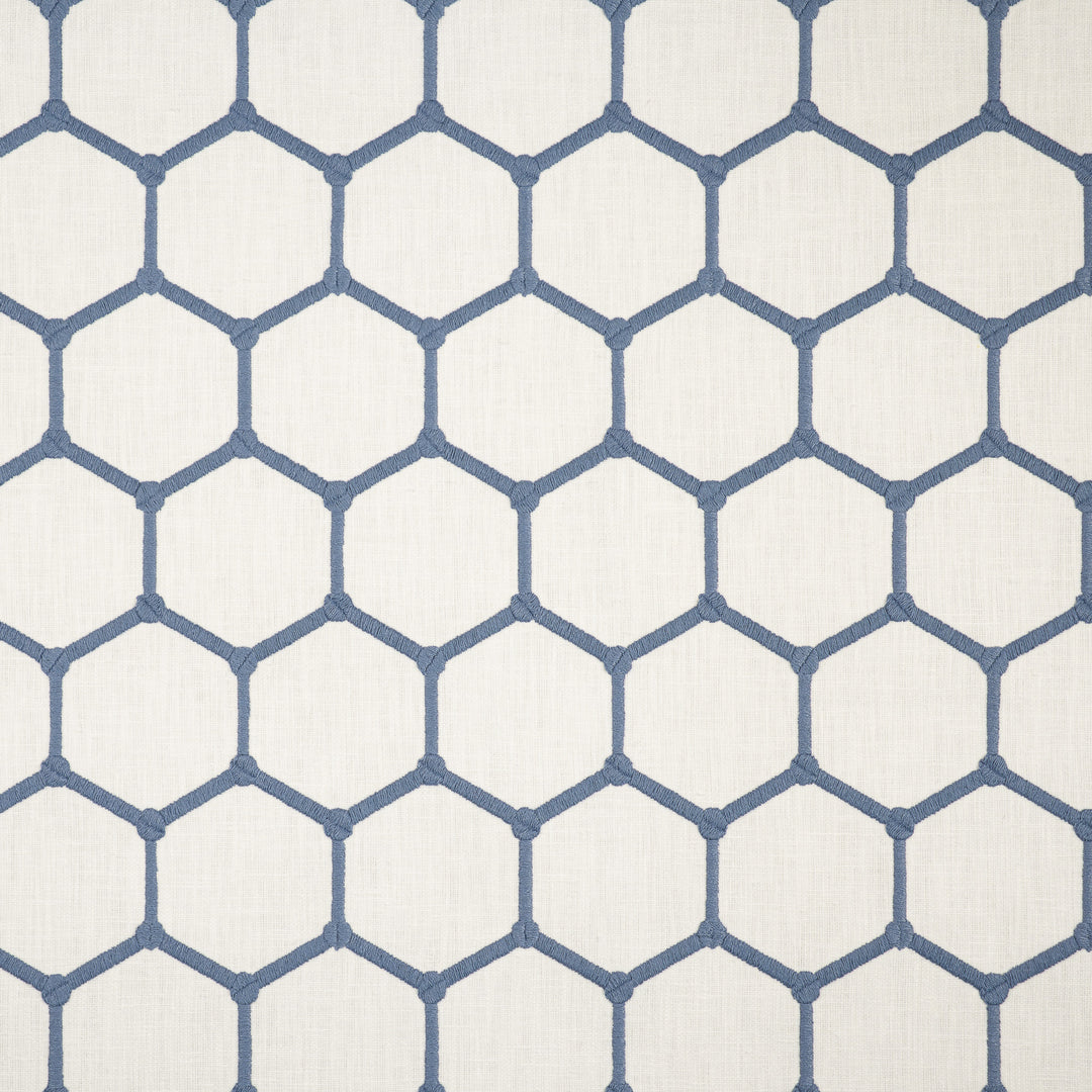 Capitola # 526 Periwinkle by Maxwell Designer Fabric Color Theory-Vol. X Twilight BASE: 52% COTTON 48% POLYESTER EMB: 100% POLYESTER INDIA V-4.5" H-2.6" W: 52.5" EMB: 50.5" - Swanky Fabrics -