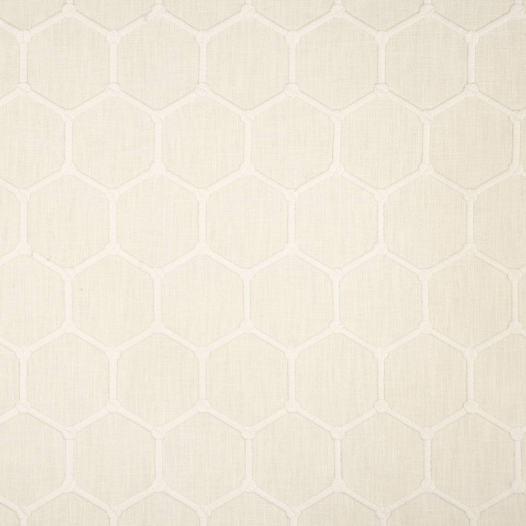 Capitola # 627 Vanilla by Maxwell Designer Fabric Color Theory-Vol. X Juniper BASE: 52% COTTON 48% POLYESTER EMB: 100% POLYESTER INDIA V-4.5" H-2.6" W: 52.5" EMB: 50.5" - Swanky Fabrics -