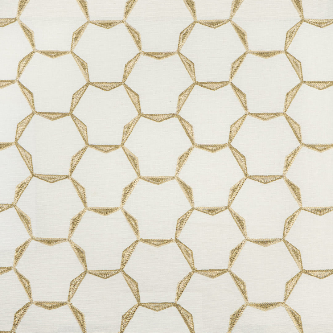 Cut Glass # 425 Rattan by Maxwell Designer Fabric Color Theory-Vol. X Driftwood 100% COTTON EMB.-100% RAYON INDIA V-3" H-5.3" W: 54" EMB: 53" - Swanky Fabrics -