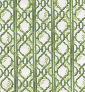Clara Green by Norbar Designer Fabric ROMANCE 100% COTTON SPAIN 5 1/2"V 8 1/2"H 55" - Swanky Fabrics -