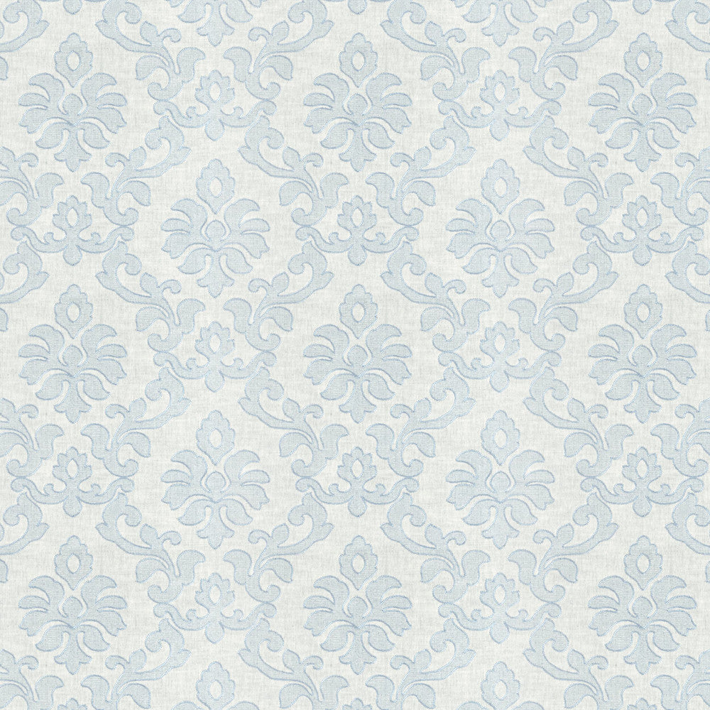 Clinton 3 Blue by Stout Designer Fabric RAINBOW LIBRARY HORIZON/LAKE 100%COT %VEMB INDIA Horizontal: 17 and Vertical: 15 51 in - Swanky Fabrics -