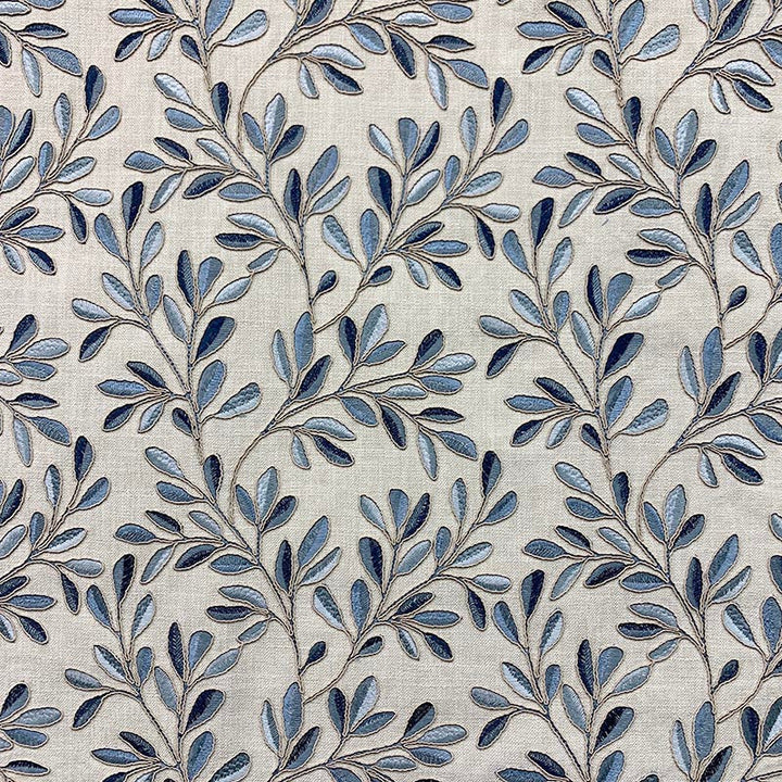 Clovie Bluebell by Magnolia Designer Fabric - 100% Poly, Emb- 100% Vis India 51000 Horizontal: 10.4 and Vertical: 9.4 54 - Swanky Fabrics -