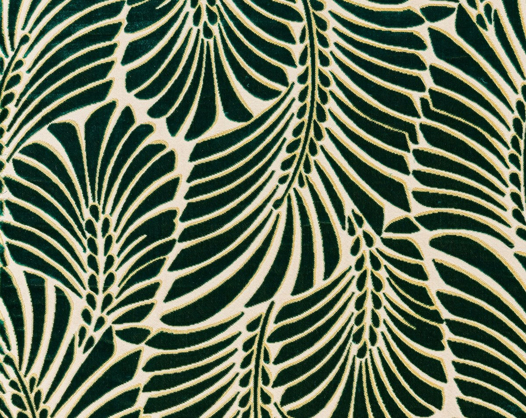 Plumes Silk Velvet Viridian CN15230001 by Old World Weavers Designer Fabric