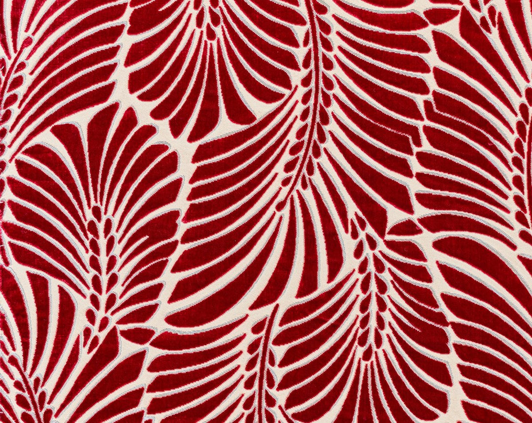 Plumes Silk Velvet Cerise CN15230003 by Old World Weavers Designer Fabric
