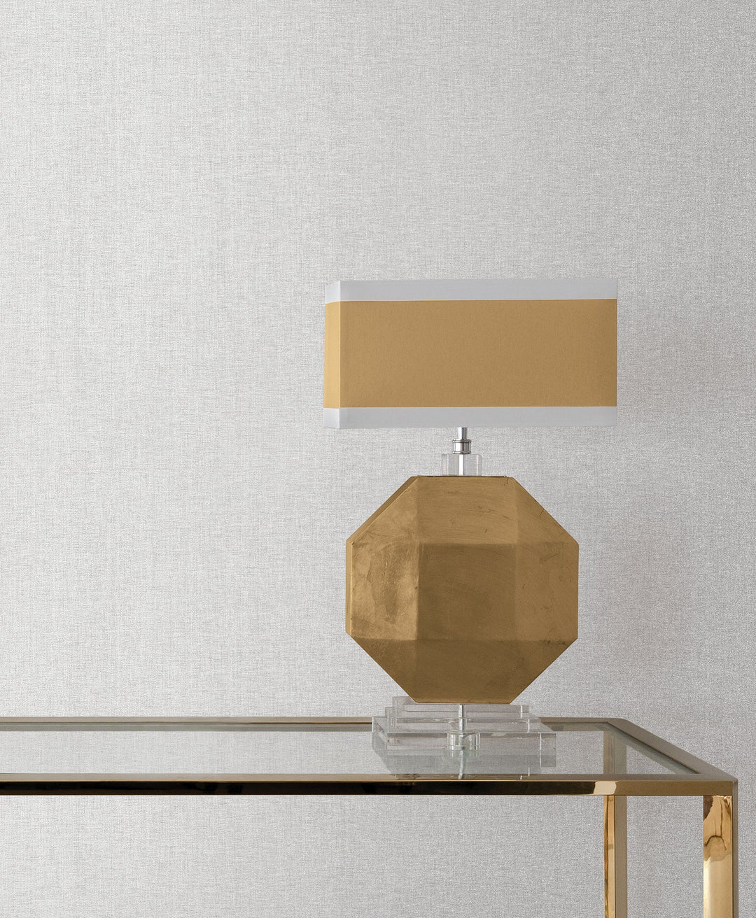 Loominosity Sterling Faux Linen Wallpaper by Candice Olson Designer