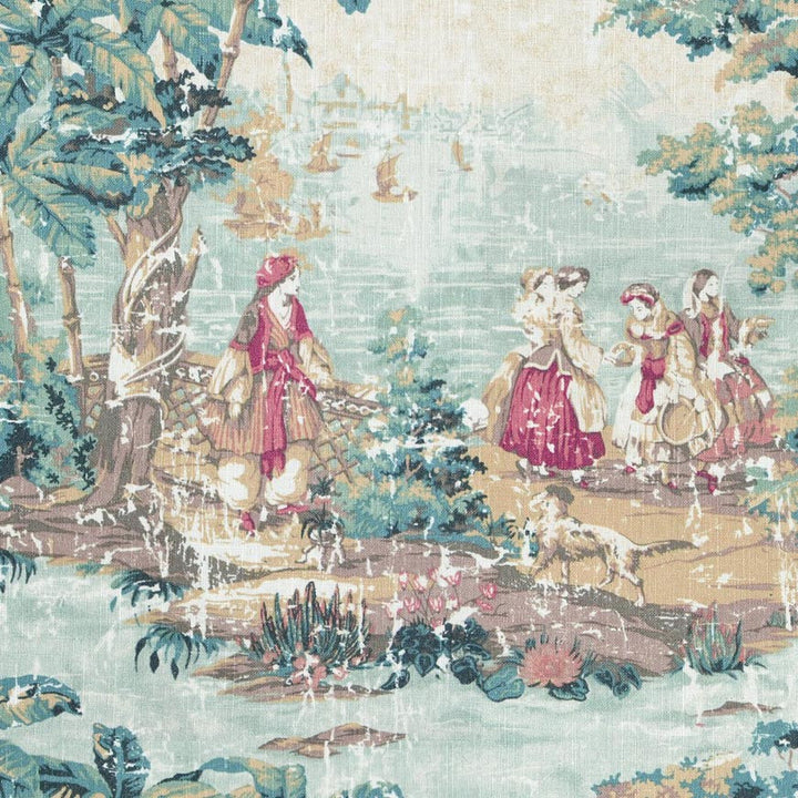 Colonial Pine by Magnolia Designer Fabric - 55% Lin, 45% Vis Korea 9000 Horizontal: 54 and Vertical: 24 53 - Swanky Fabrics -