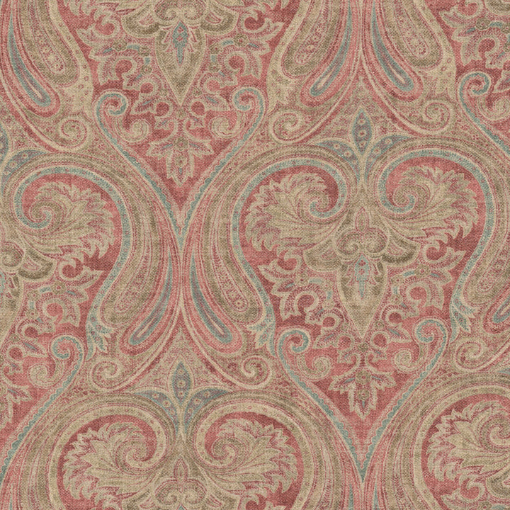 Cooper 1 Berry by Stout Designer Fabric RAINBOW LIBRARY GINGER/POPPY 75%COT 25%LIN PAKISTAN Horizontal: 13.500 and Vertical: 18.000 54 in - Swanky Fabrics -