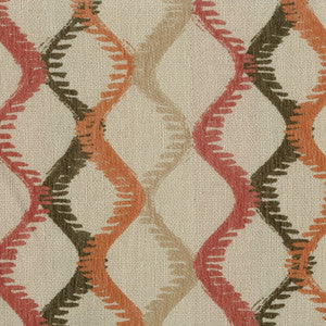 Francis 102 Coral by ABBEYSHEA Designer Fabric