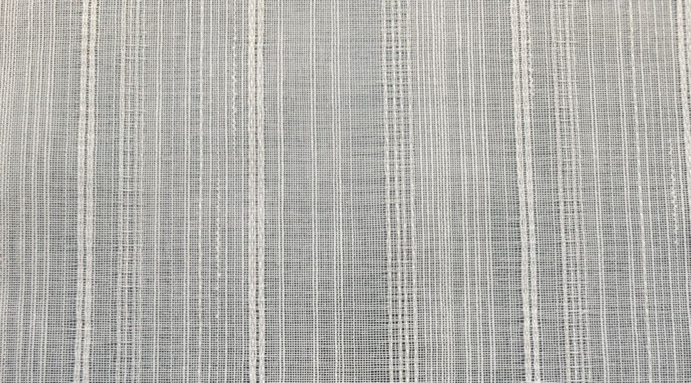Copley Bleach White by Norbar Designer Fabric SHEER MADNESS 97% POLYESTER 7% LINEN CHINA 3 1/2"H 110 - Swanky Fabrics -
