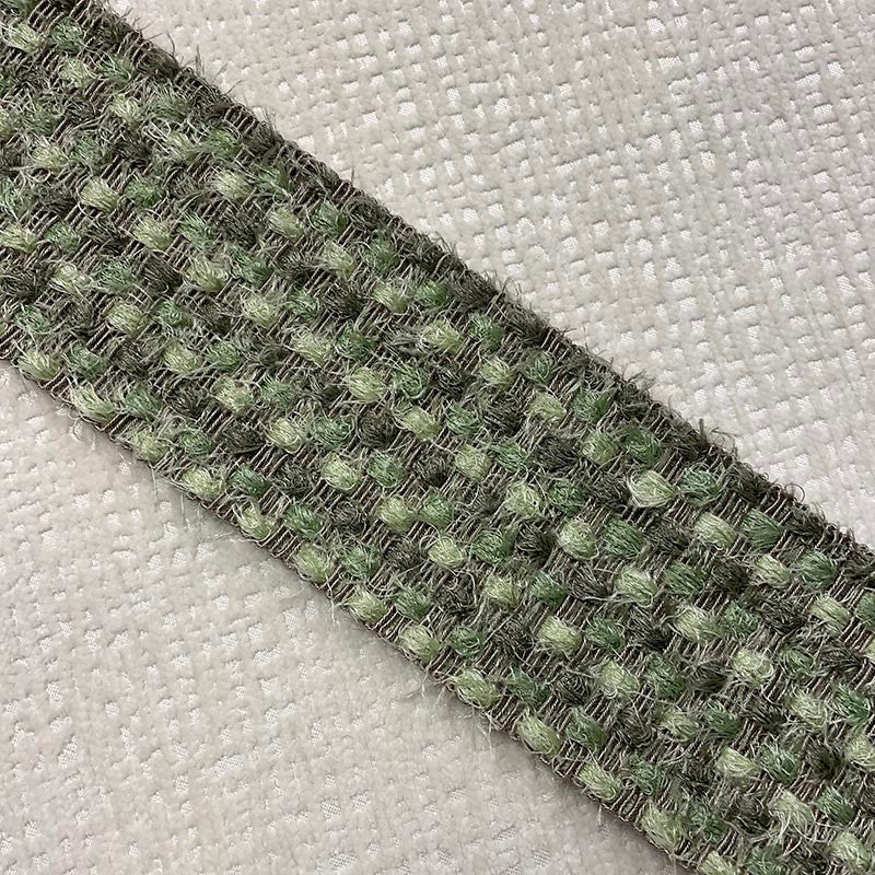 Cora Tape Tarragon by Magnolia Designer Trim - 47Poly/32Cot/21Met China Horizontal: and Vertical: 3.58 - Swanky Fabrics -