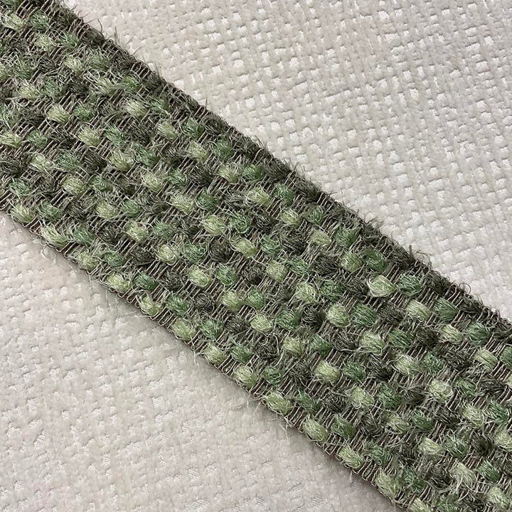 Cora Tape Tarragon by Magnolia Designer Trim - 47Poly/32Cot/21Met China Horizontal: and Vertical: 3.58 - Swanky Fabrics -