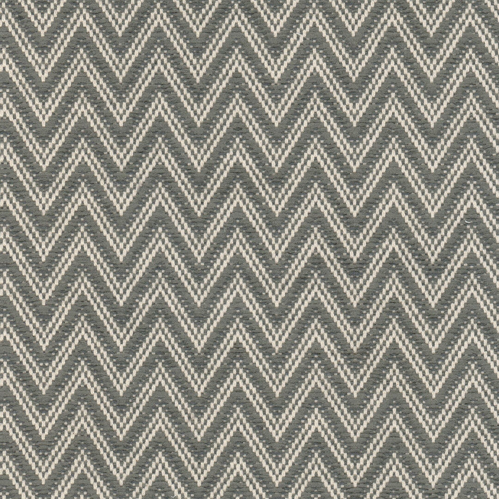 Corfu 1 Charcoal by Stout Designer Fabric LIVING IS EASY GREY/SLATE 67%COT 33%POL USA Horizontal: 0.500 and Vertical: 1.000 54 in - Swanky Fabrics -