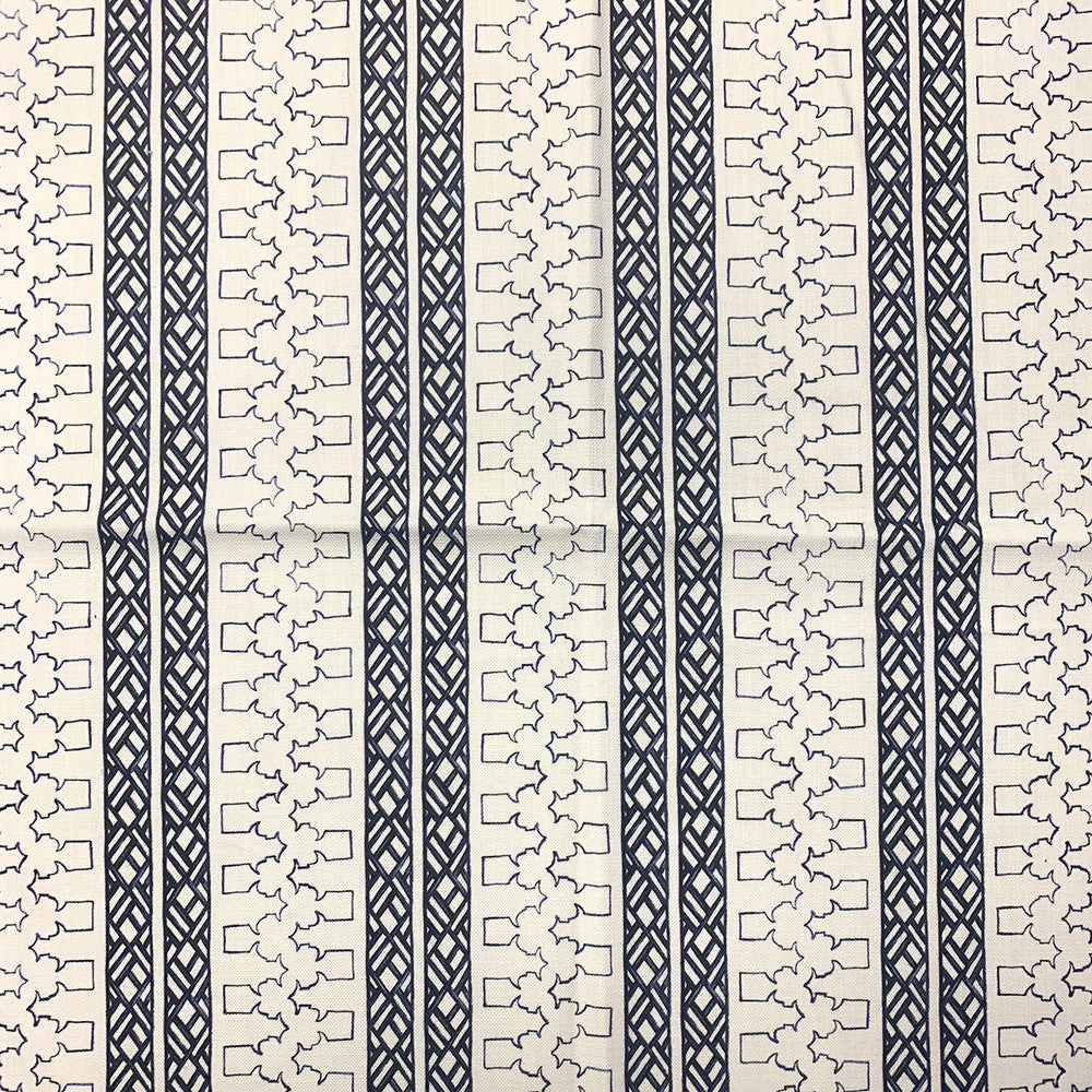 Co - Dynasty Ink by Magnolia Designer Fabric - 100 Ctn Horizontal: 4.75 and Vertical: 0 54 - Swanky Fabrics -