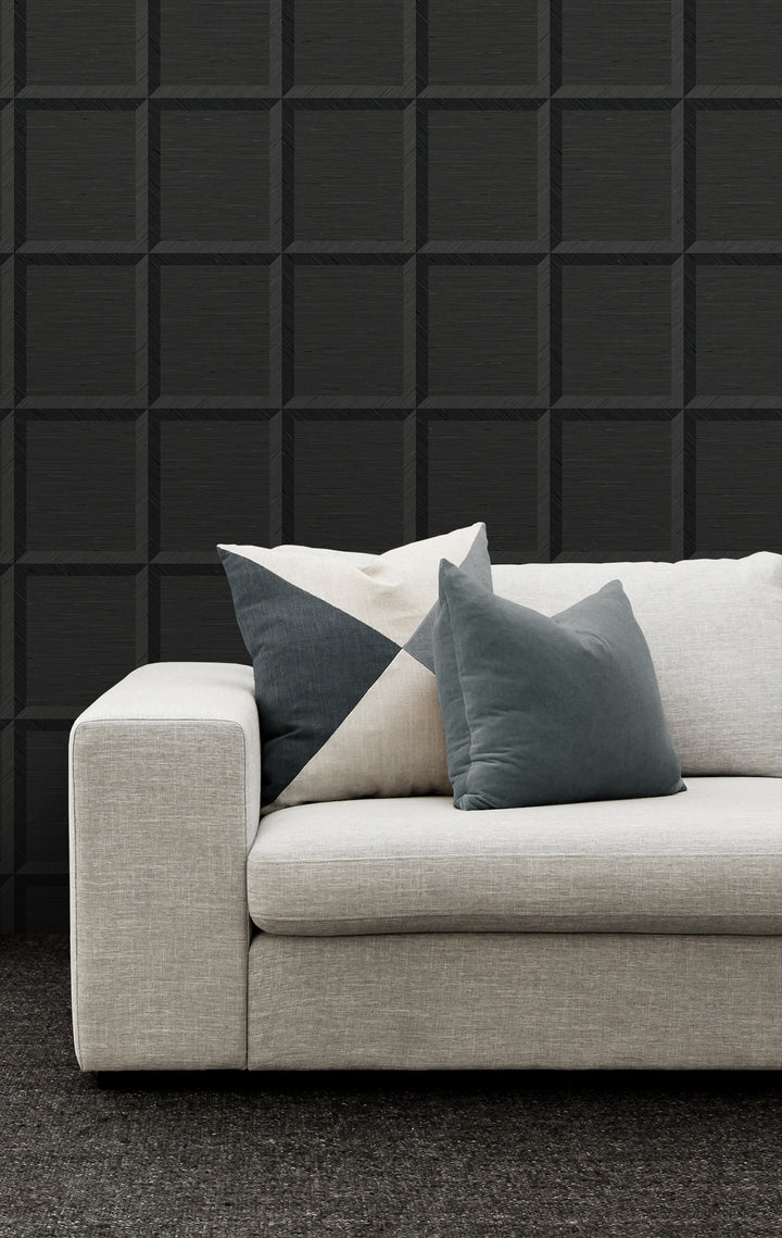 Oulu Onyx CP90800 by Seabrook Designs Designer Wallpaper