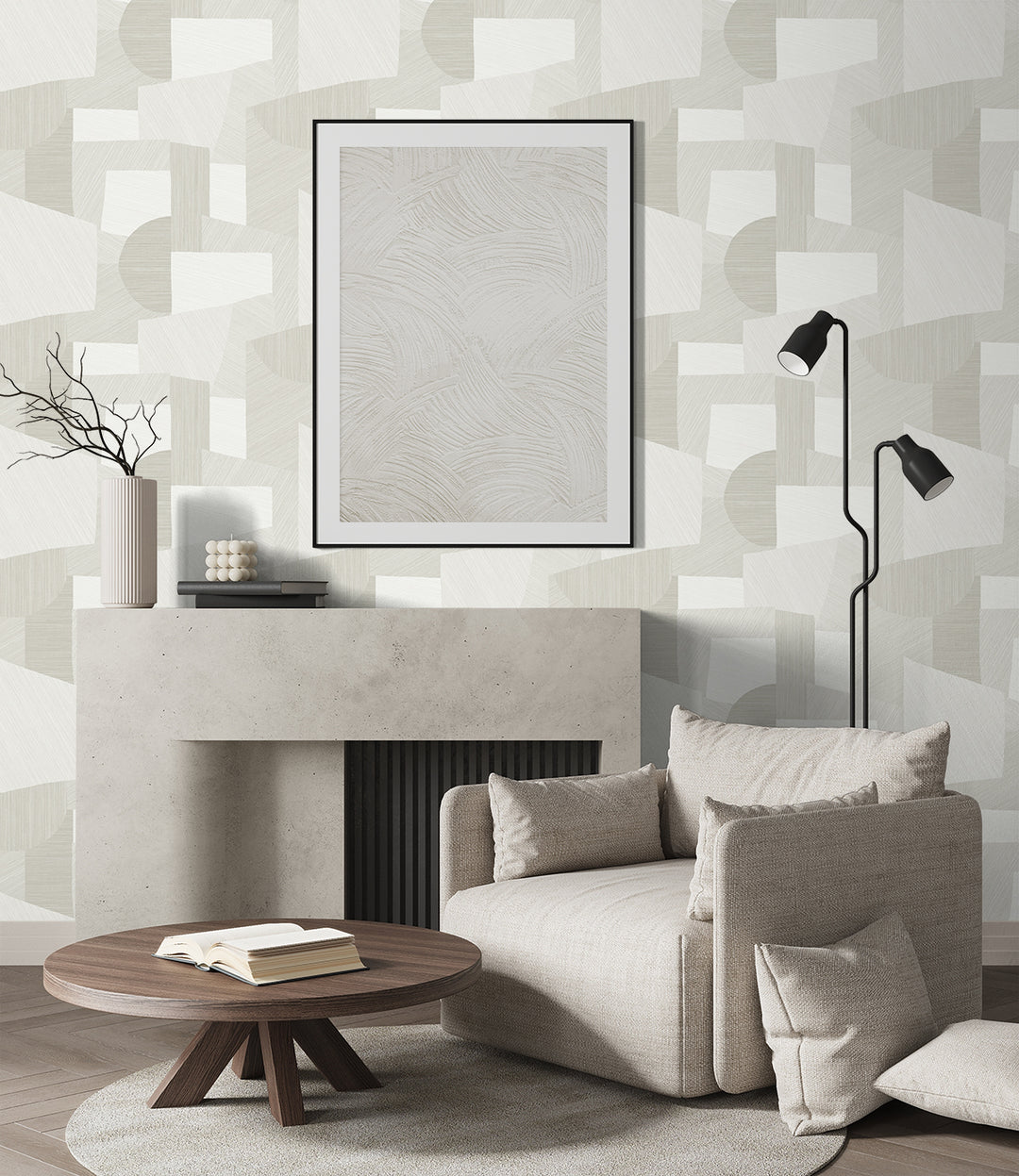 Lahti Arctic white CP91010 by Seabrook Designs Designer Wallpaper