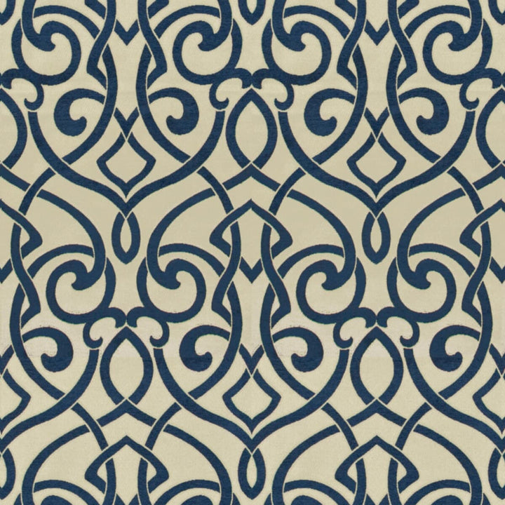 Critique 4 Indigo by Stout Designer Fabric RAINBOW LIBRARY PORCELAIN/ROYAL 65%SVI 35%POL CHINA WYZENBEEK 25 000 DOUBLE RUB WEAR TEST (HEAVY DUTY) Horizontal: 14.5 and Vertical: 27.5 55 in - Swanky Fabrics -