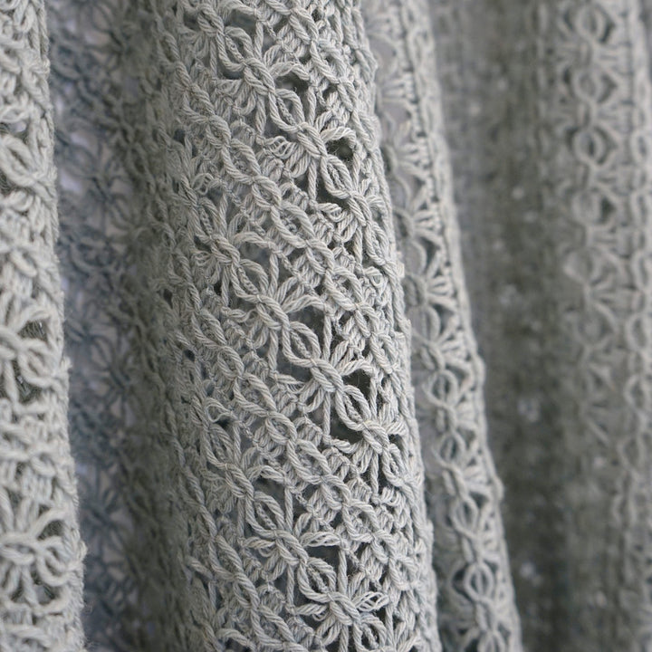 CROCHET 95SJ101 by JF Designer Fabric JF Studio 80% Wool, 20% Polyester Italy  Horizontal: 1.25 and Vertical: 1 51  - Swanky Fabrics -