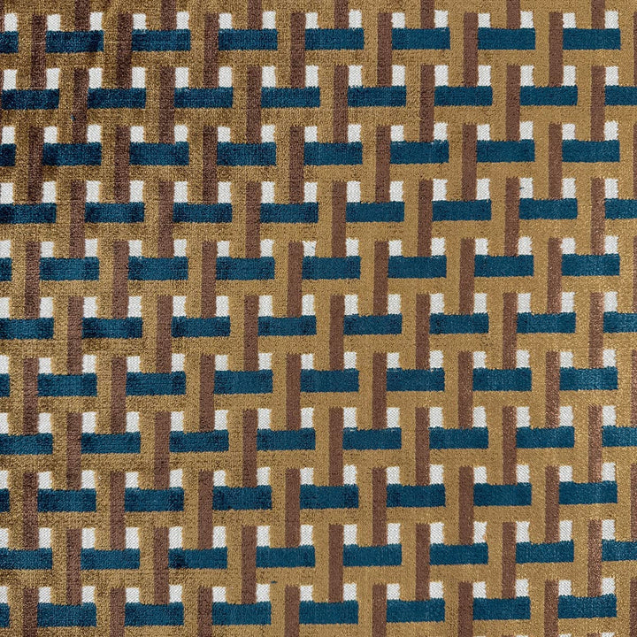 Crossings Bronze by Magnolia Designer Fabric - 39% Viscose, 38% Cotton, 23% Polyester India 51000 Horizontal: 2.25 and Vertical: 1.875 54 - Swanky Fabrics -