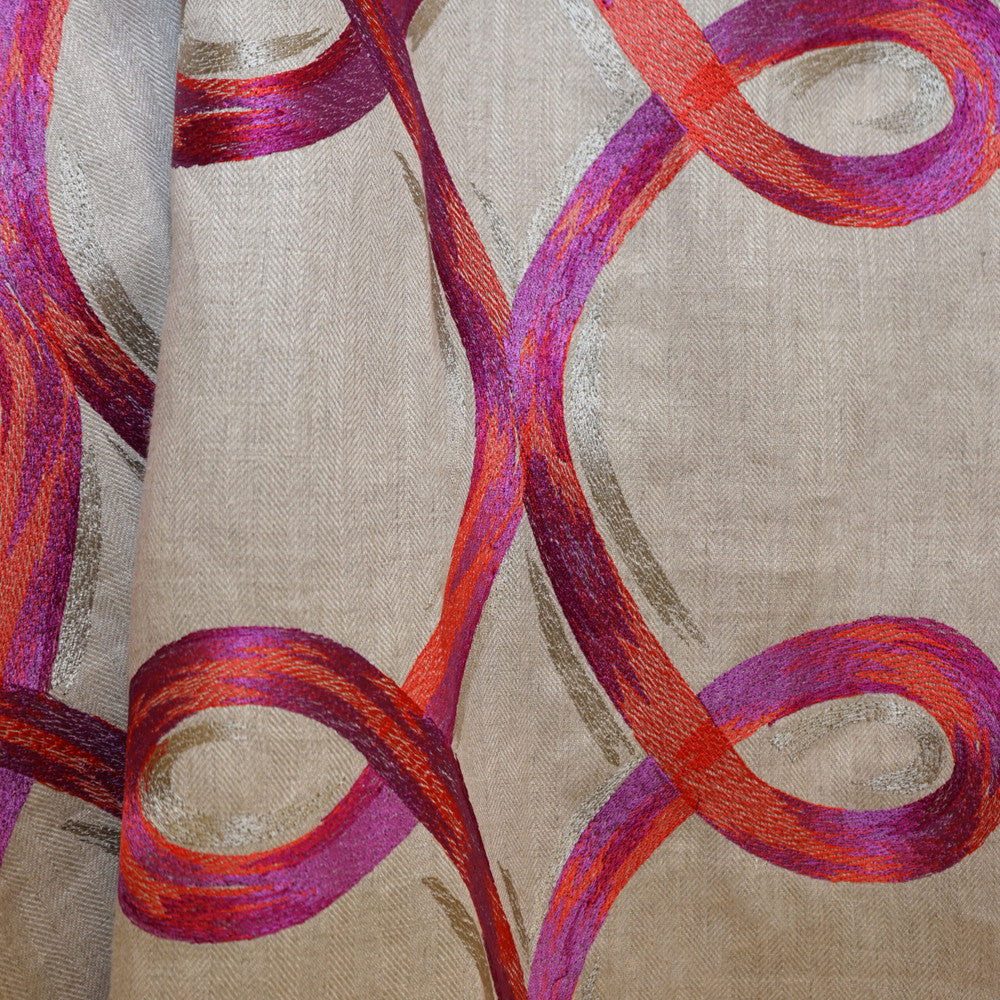 CURVACIOUS 43SJ101 by JF Designer Fabric JF Studio 71% Linen, 21% Viscose, 8% Polyester India  Horizontal: 25.5 and Vertical: 15.75 54  - Swanky Fabrics -
