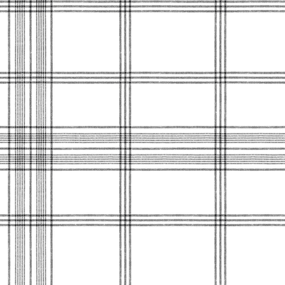 Charter Plaid Black Wallpaper by York Wallcoverings Designer Water's Edge Resource Library Covers about 56.4 square feet 20.5-in by 33-ft long roll Prepasted 20.5 - Swanky Fabrics -